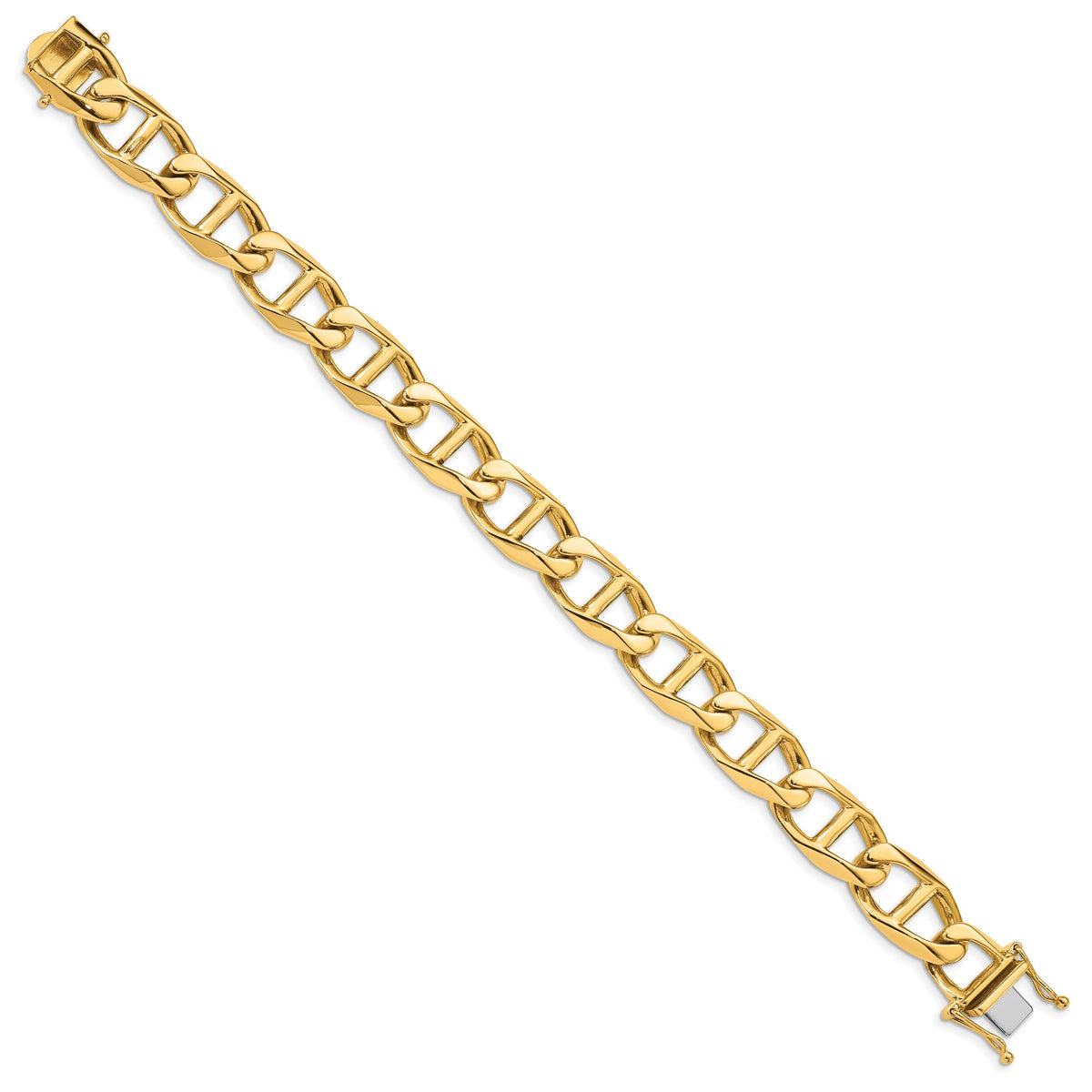 14k 12.5mm Hand-polished Anchor Link Bracelet-LK103-8