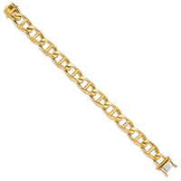 14k 12.5mm Hand-polished Anchor Link Bracelet-LK103-8