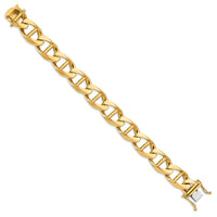 14k 14.6mm Hand-polished Anchor Link Bracelet-LK104-8