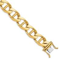 14k 14.6mm Hand-polished Anchor Link Bracelet-LK104-8