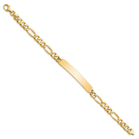 14k Figaro ID Bracelet-LK107ID-8
