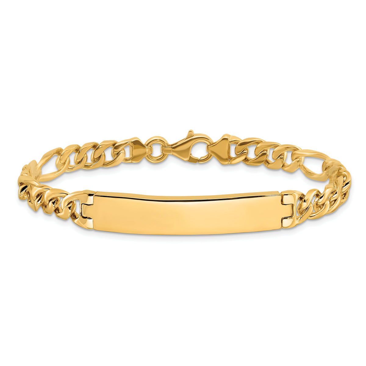 14k Figaro ID Bracelet-LK107ID-8