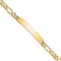 14k Figaro ID Bracelet-LK107ID-8