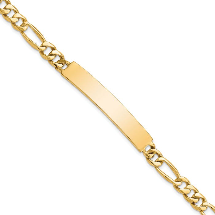 14k Figaro ID Bracelet-LK107ID-8