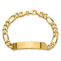 14k Hand-polished Figaro ID Bracelet-LK108ID-8
