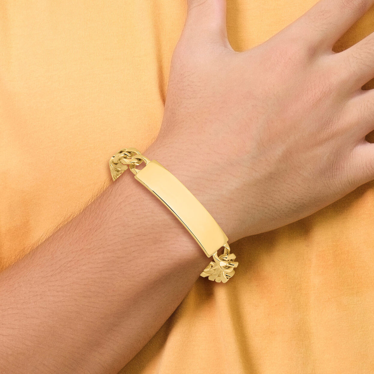 14k Figaro ID Bracelet-LK109ID-8