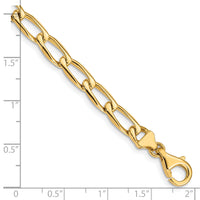 14K 5.9mm Hand-Polished Open Link Bracelet-LK113-7