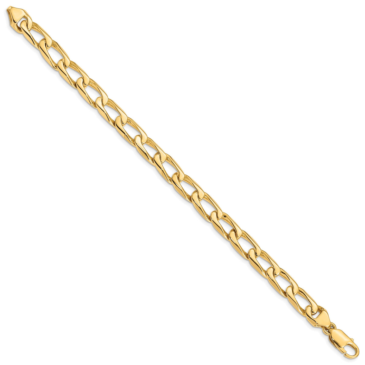 14K 8.5mm Hand-polished Open Link Bracelet-LK115-8