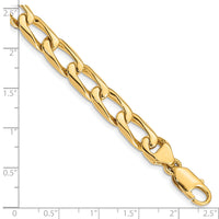 14K 8.5mm Hand-polished Open Link Bracelet-LK115-8