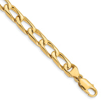 14K 8.5mm Hand-polished Open Link Bracelet-LK115-8