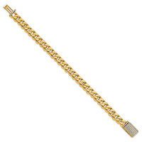 14k 8.5mm Hand-polished Traditional Link Diamond Clasp Chain-LK118DIA-8