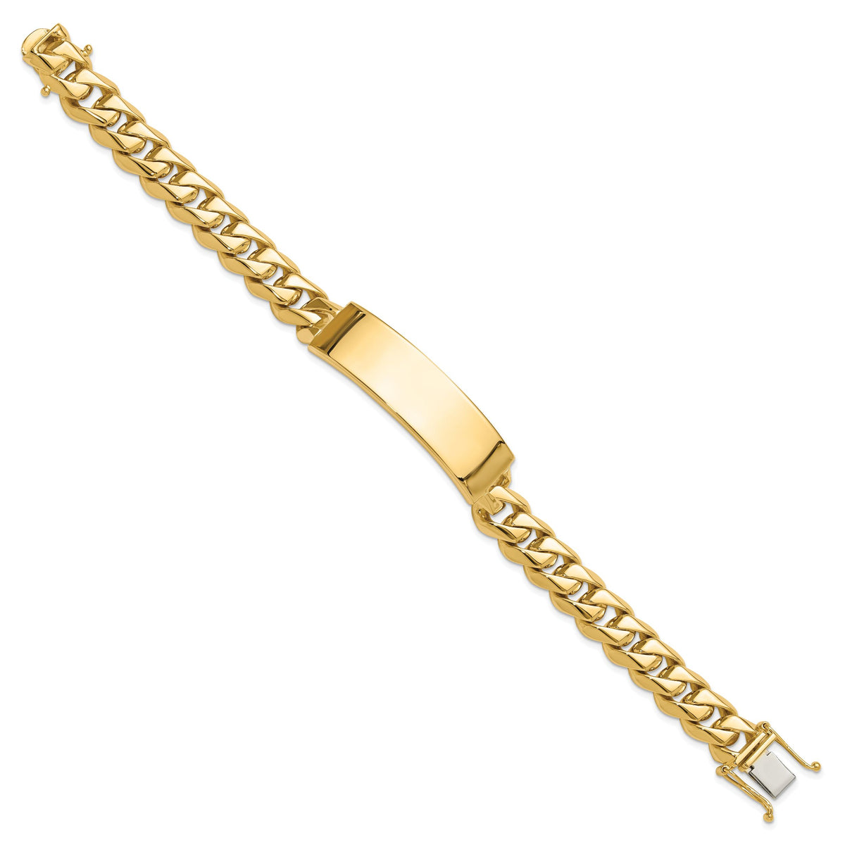 14k Hand-polished Curb Link ID Bracelet-LK120ID-8