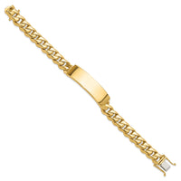14k Hand-polished Curb Link ID Bracelet-LK120ID-8