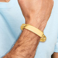 14k Hand-polished Curb Link ID Bracelet-LK120ID-8
