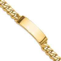 14k Hand-polished Curb Link ID Bracelet-LK120ID-8
