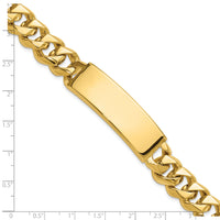 14k Hand-polished Curb Link ID Bracelet-LK121ID-8.5