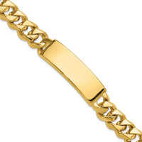 14k Hand-polished Curb Link ID Bracelet-LK121ID-8.5