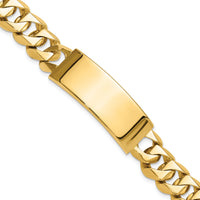 14k Hand-polished Heavy Curb Link ID Bracelet-LK122ID-8.5