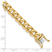 14k 8.3mm Hand-polished Rounded Curb Link Bracelet-LK125-9