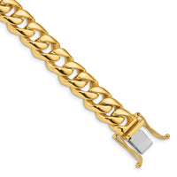 14k 9.6mm Hand-polished Rounded Curb Link Bracelet-LK126-8