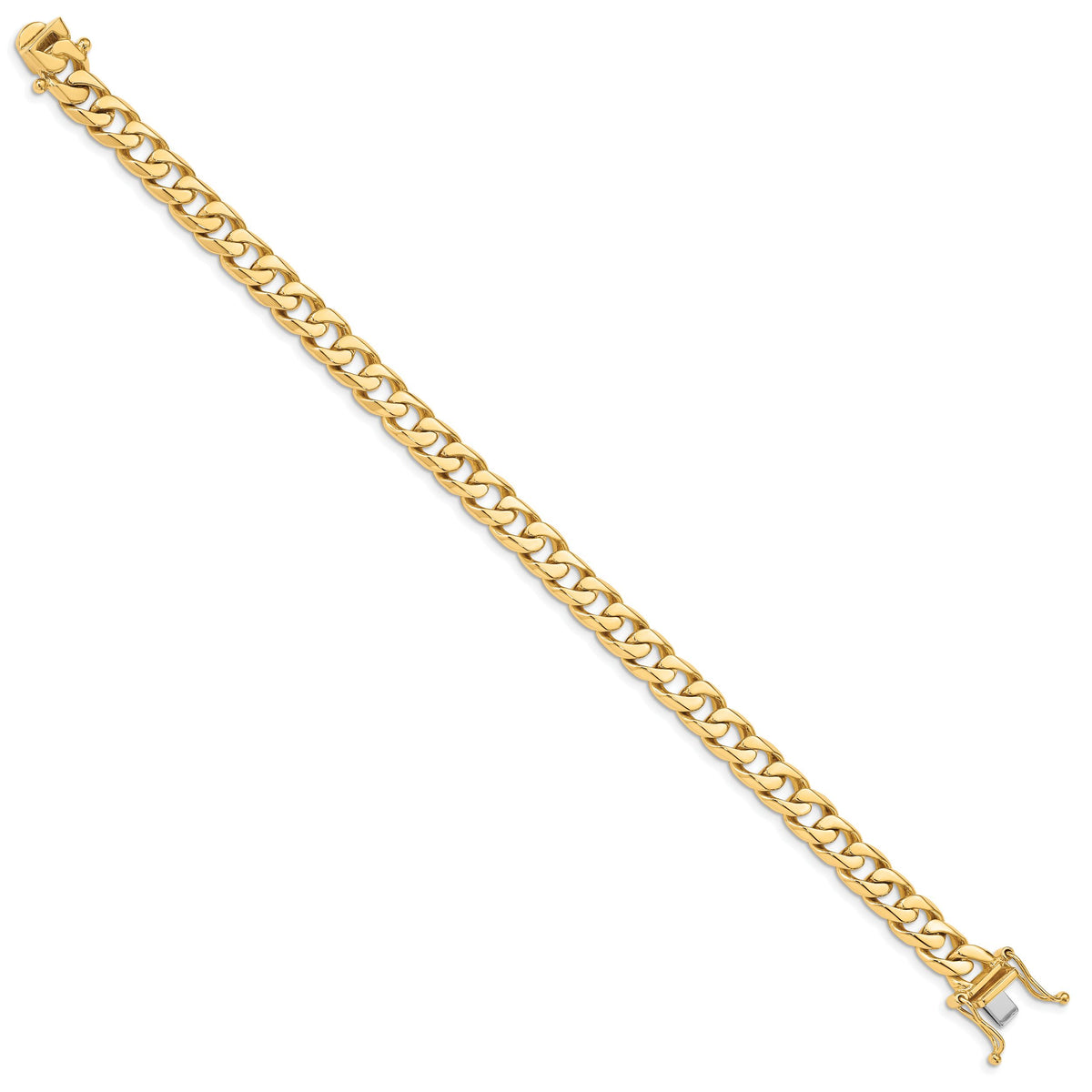 14k 7.5mm Hand-polished Flat Beveled Curb Chain-LK132-8