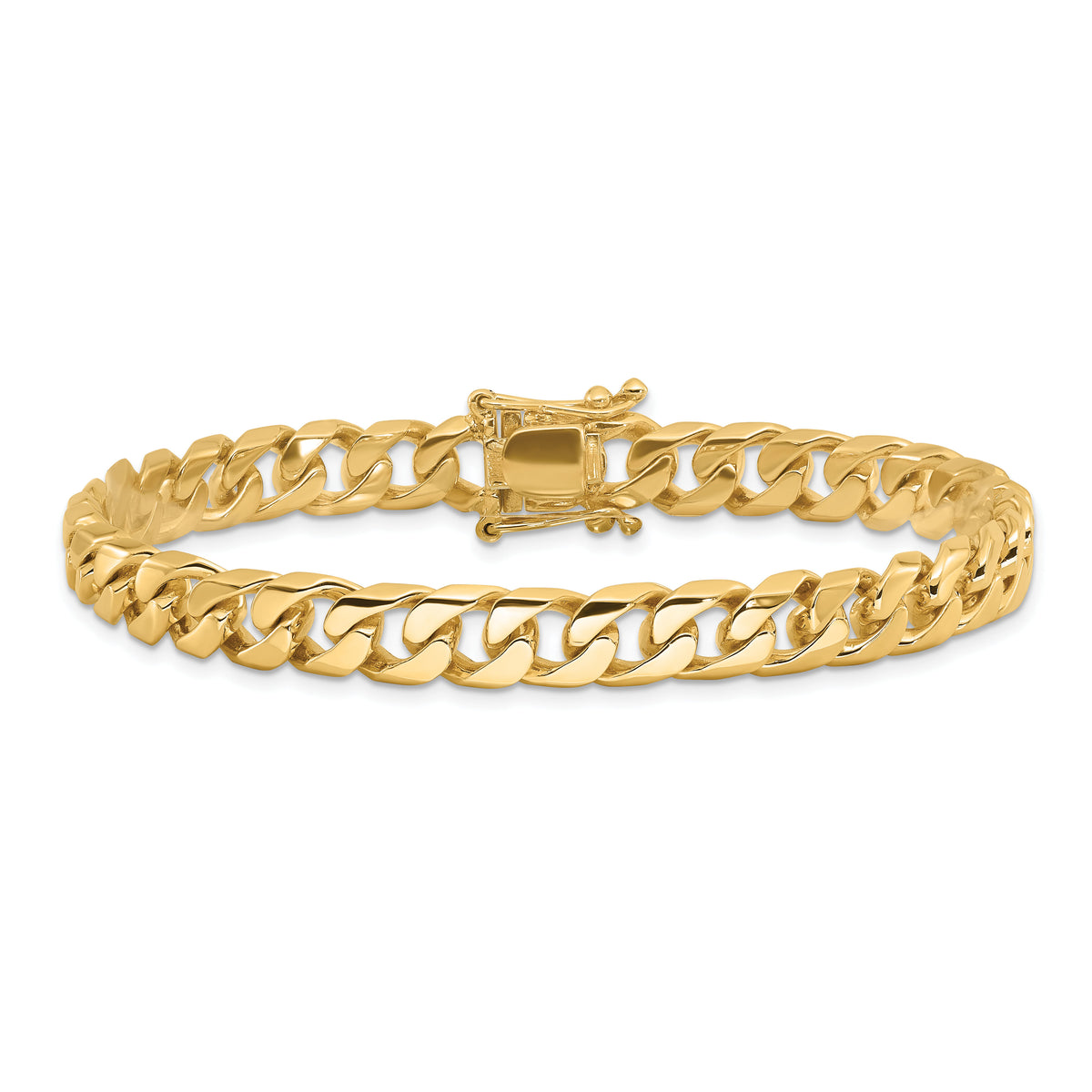 14k 7.5mm Hand-polished Flat Beveled Curb Chain-LK132-8
