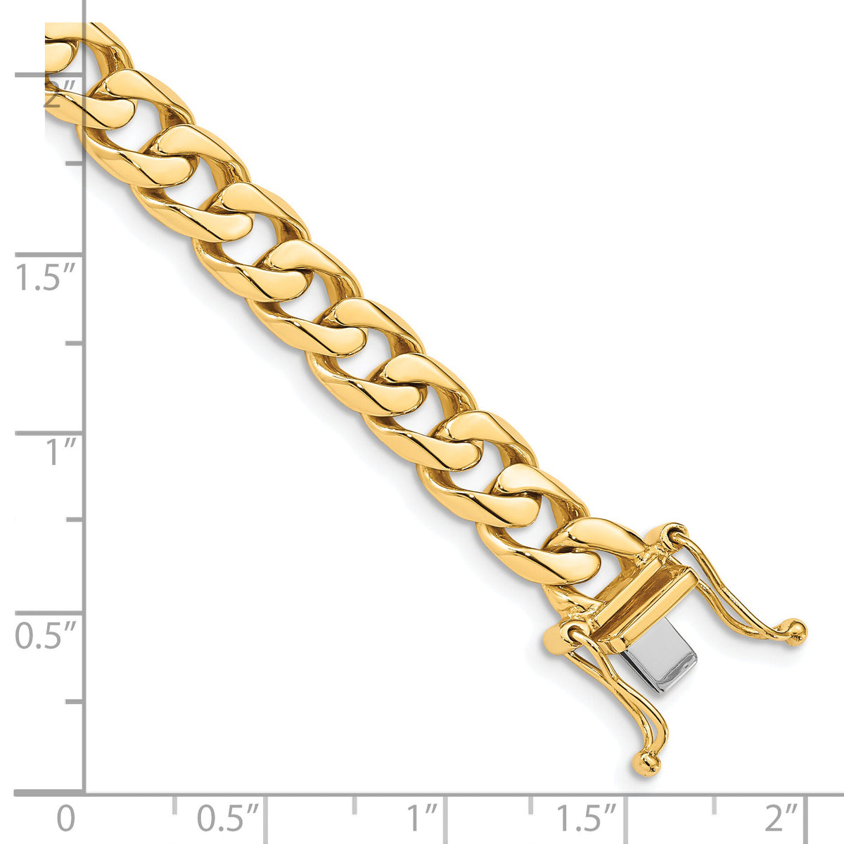 14k 7.5mm Hand-polished Flat Beveled Curb Chain-LK132-8