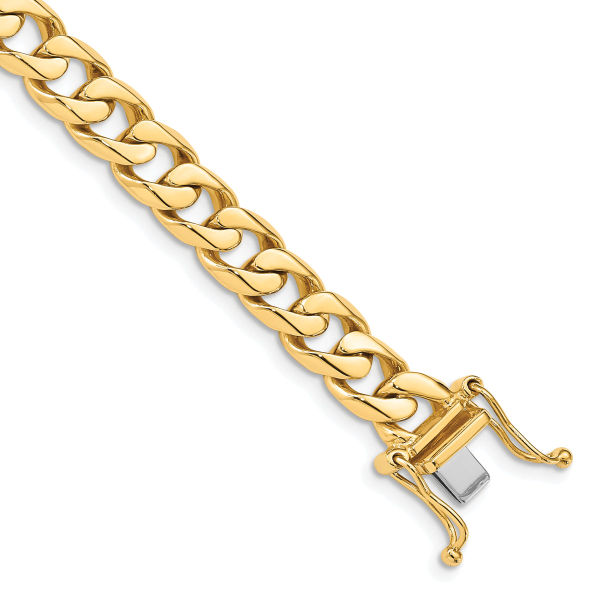 14k 7.5mm Hand-polished Flat Beveled Curb Chain-LK132-8