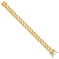14k 12mm Hand-polished Flat Beveled Curb Chain-LK135-8