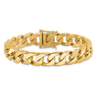 14k 12mm Hand-polished Flat Beveled Curb Chain-LK135-8