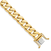 14k 12mm Hand-polished Flat Beveled Curb Chain-LK135-8