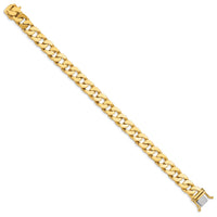 14K 10mm Hand-polished Fancy Link Bracelet-LK138-8