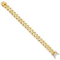 14K 11.6mm Hand-polished Fancy Link Bracelet-LK139-8