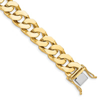 14K 11.6mm Hand-polished Fancy Link Bracelet-LK139-8