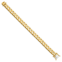 14k 10.2mm Hand-polished Fancy Link Bracelet-LK141-8