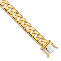14k 10.2mm Hand-polished Fancy Link Bracelet-LK141-8
