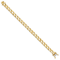 14K 7.9mm Hand-polished Fancy Link Bracelet-LK148-8