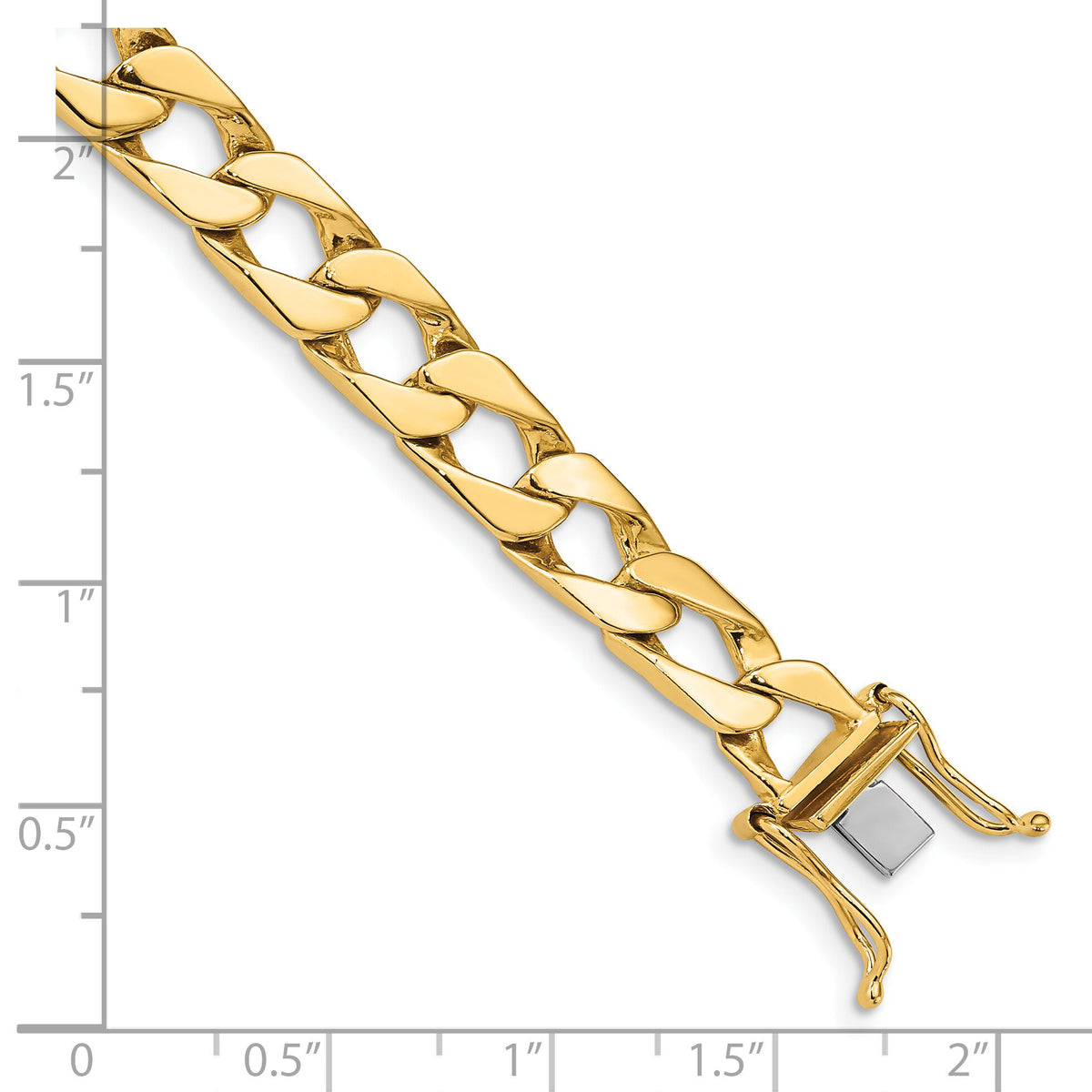 14K 7.9mm Hand-polished Fancy Link Bracelet-LK148-8