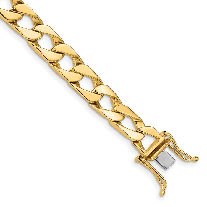 14K 7.9mm Hand-polished Fancy Link Bracelet-LK148-8
