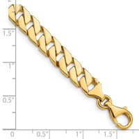 14k 7.4mm Hand-polished Fancy Link Chain-LK149-8