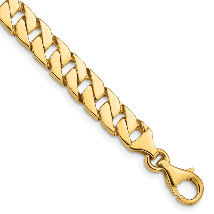 14k 7.4mm Hand-polished Fancy Link Chain-LK149-8