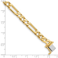 14K 6mm Hand-polished Fancy Link Bracelet-LK154-8