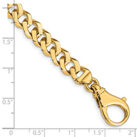 14k 8mm Hand-polished Fancy Link Bracelet-LK157-8