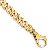14k 8mm Hand-polished Fancy Link Bracelet-LK157-8