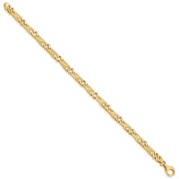 14k 5.5mm Hand-Polished Fancy Link Bracelet-LK161-7