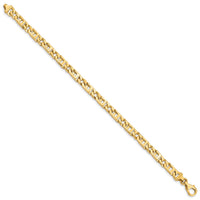 14k 5.9mm Hand-Polished Fancy Link Bracelet-LK171-7