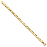 14k 5.9mm Hand-Polished Fancy Link Bracelet-LK171-8