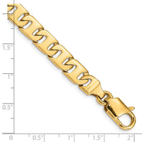 14k 8.3mm Hand-polished Fancy Link Bracelet-LK172-8