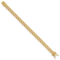 14k 8.6mm Hand-polished Fancy Link Bracelet-LK174-8