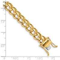 14k 8.6mm Hand-polished Fancy Link Bracelet-LK174-8